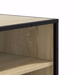 vidaXL Shoe Cabinet Shoe Storage Rack Shoe Cupboard Engineered Wood and Metal - sonoma oak - Additional view 6