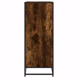 vidaXL Shoe Cabinet Shoe Storage Rack Shoe Cupboard Engineered Wood and Metal - smoked oak - Additional view 4
