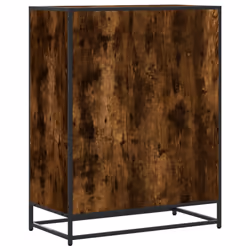 vidaXL Shoe Cabinet Shoe Storage Rack Shoe Cupboard Engineered Wood and Metal - smoked oak - Additional view 5