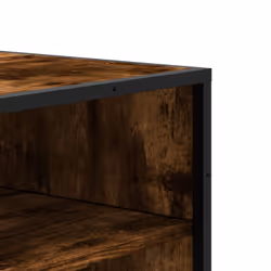 vidaXL Shoe Cabinet Shoe Storage Rack Shoe Cupboard Engineered Wood and Metal - smoked oak - Additional view 6
