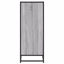 vidaXL Shoe Cabinet Shoe Storage Rack Shoe Cupboard Engineered Wood and Metal - grey sonoma - Additional view 4
