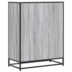 vidaXL Shoe Cabinet Shoe Storage Rack Shoe Cupboard Engineered Wood and Metal - grey sonoma - Additional view 5
