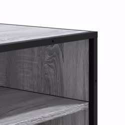 vidaXL Shoe Cabinet Shoe Storage Rack Shoe Cupboard Engineered Wood and Metal - grey sonoma - Additional view 6