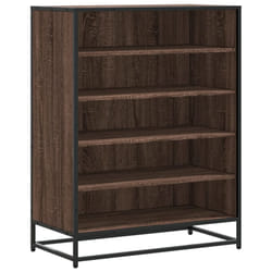 vidaXL Shoe Cabinet Shoe Storage Rack Shoe Cupboard Engineered Wood and Metal - brown oak
