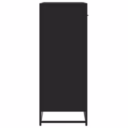 vidaXL Shoe Cabinet Shoe Storage Rack Sonoma Oak Engineered Wood and Metal - black - Additional view 4