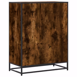 vidaXL Shoe Cabinet Shoe Storage Rack Sonoma Oak Engineered Wood and Metal - smoked oak - Additional view 5