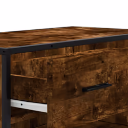 vidaXL Shoe Cabinet Shoe Storage Rack Sonoma Oak Engineered Wood and Metal - smoked oak - Additional view 7