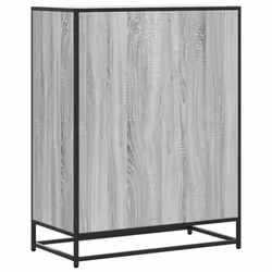 vidaXL Shoe Cabinet Shoe Storage Rack Sonoma Oak Engineered Wood and Metal - grey sonoma - Additional view 5