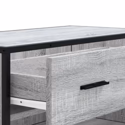 vidaXL Shoe Cabinet Shoe Storage Rack Sonoma Oak Engineered Wood and Metal - grey sonoma - Additional view 7
