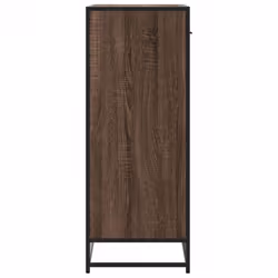 vidaXL Shoe Cabinet Shoe Storage Rack Sonoma Oak Engineered Wood and Metal - brown oak - Additional view 4