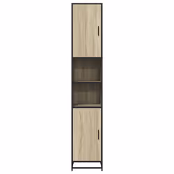 vidaXL Bathroom Cabinet Storage Cupboard Vanity Unit Engineered Wood and Metal - sonoma oak - Additional view 4
