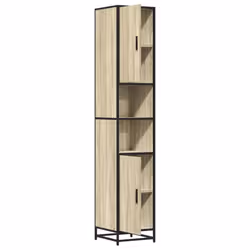 vidaXL Bathroom Cabinet Storage Cupboard Vanity Unit Engineered Wood and Metal - sonoma oak - Additional view 7