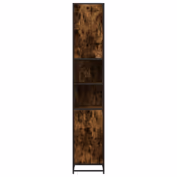 vidaXL Bathroom Cabinet Storage Cupboard Vanity Unit Engineered Wood and Metal - smoked oak - Additional view 4