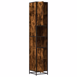 vidaXL Bathroom Cabinet Storage Cupboard Vanity Unit Engineered Wood and Metal - smoked oak - Additional view 7