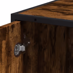 vidaXL Bathroom Cabinet Storage Cupboard Vanity Unit Engineered Wood and Metal - smoked oak - Additional view 9
