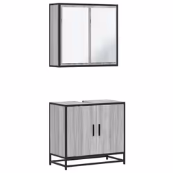 VidaXL 3300888, Grey, Oak, Metal, Wood, 60 kg, 650 mm, 330 mm, 600 mm