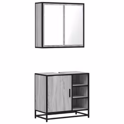 VidaXL 3300908, Grey, Oak, Metal, Wood, 60 kg, 650 mm, 330 mm, 600 mm