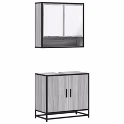 VidaXL 3300918, Grey, Oak, Metal, Wood, 60 kg, 650 mm, 330 mm, 600 mm