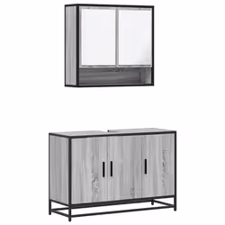 VidaXL 3300923, Grey, Oak, Metal, Wood, 60 kg, 900 mm, 330 mm, 600 mm
