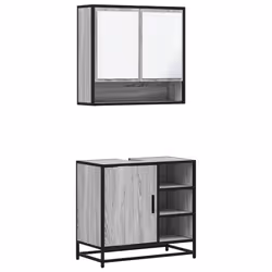 VidaXL 3300938, Grey, Oak, Metal, Wood, 60 kg, 650 mm, 330 mm, 600 mm