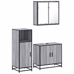 VidaXL 3300948, Grey, Oak, Metal, Wood, 60 kg, 650 mm, 330 mm, 600 mm