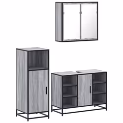 VidaXL 3300973, Grey, Oak, Metal, Wood, 60 kg, 800 mm, 330 mm, 600 mm