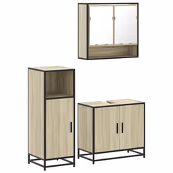 VidaXL 3300976, Oak, Metal, Wood, 60 kg, 650 mm, 330 mm, 600 mm