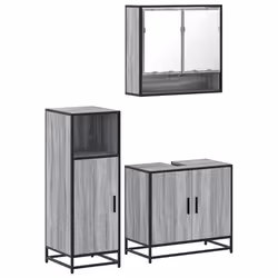 VidaXL 3300978, Grey, Oak, Metal, Wood, 60 kg, 650 mm, 330 mm, 600 mm