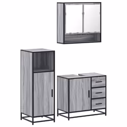 VidaXL 3300988, Grey, Oak, Metal, Wood, 60 kg, 650 mm, 330 mm, 600 mm
