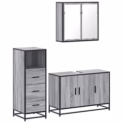 VidaXL 3301013, Grey, Oak, Metal, Wood, 60 kg, 900 mm, 330 mm, 600 mm