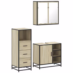 VidaXL 3301026, Oak, Metal, Wood, 60 kg, 650 mm, 330 mm, 600 mm