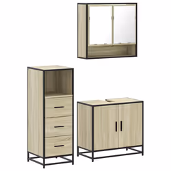 VidaXL 3301036, Oak, Metal, Wood, 60 kg, 650 mm, 330 mm, 600 mm