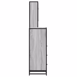 vidaXL 3 Piece Bathroom Furniture Set Brown Oak Engineered Wood - grey sonoma - Additional view 5