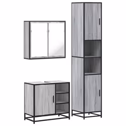 VidaXL 3301088, Grey, Oak, Metal, Wood, 60 kg, 650 mm, 330 mm, 600 mm