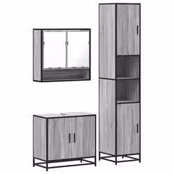 VidaXL 3301098, Grey, Oak, Metal, Wood, 60 kg, 650 mm, 330 mm, 600 mm