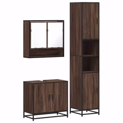 VidaXL 3301099, Brown, Metal, Wood, 60 kg, 650 mm, 330 mm, 600 mm