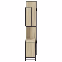 vidaXL 4 Piece Bathroom Furniture Set Smoked Oak Engineered Wood - sonoma oak - Additional view 5