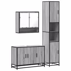 VidaXL 3301103, Grey, Oak, Metal, Wood, 60 kg, 900 mm, 330 mm, 600 mm