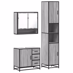 VidaXL 3301108, Grey, Oak, Metal, Wood, 60 kg, 650 mm, 330 mm, 600 mm