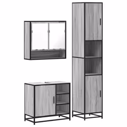 VidaXL 3301118, Grey, Oak, Metal, Wood, 60 kg, 650 mm, 330 mm, 600 mm