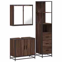 VidaXL 3301129, Brown, Metal, Wood, 60 kg, 650 mm, 330 mm, 600 mm