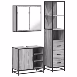 VidaXL 3301148, Grey, Oak, Metal, Wood, 60 kg, 650 mm, 330 mm, 600 mm