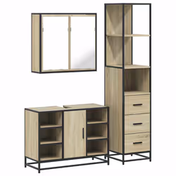VidaXL 3301151, Oak, Metal, Wood, 60 kg, 800 mm, 330 mm, 600 mm