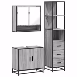 VidaXL 3301158, Grey, Oak, Metal, Wood, 60 kg, 650 mm, 330 mm, 600 mm