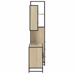 vidaXL 3 Piece Bathroom Furniture Set Sonoma Oak Engineered Wood - sonoma oak - Additional view 5