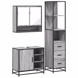 VidaXL 3301178, Grey, Oak, Metal, Wood, 60 kg, 650 mm, 330 mm, 600 mm
