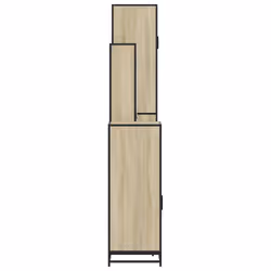 vidaXL 4ÃÂ Piece Bathroom Furniture SetÃÂ Black Engineered Wood bathroom cabinet - sonoma oak - Additional view 6
