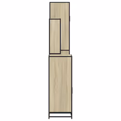 vidaXL 4ÃÂ Piece Bathroom Furniture SetÃÂ Brown Oak Engineered Wood - sonoma oak - Additional view 6