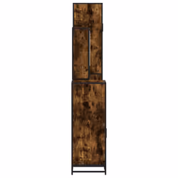 vidaXL 4ÃÂ Piece Bathroom Furniture SetÃÂ Brown Oak Engineered Wood - smoked oak - Additional view 6