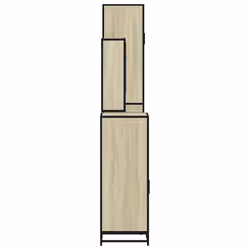 vidaXL 4ÃÂ Piece Bathroom Furniture SetÃÂ Smoked Oak Engineered Wood - sonoma oak - Additional view 6